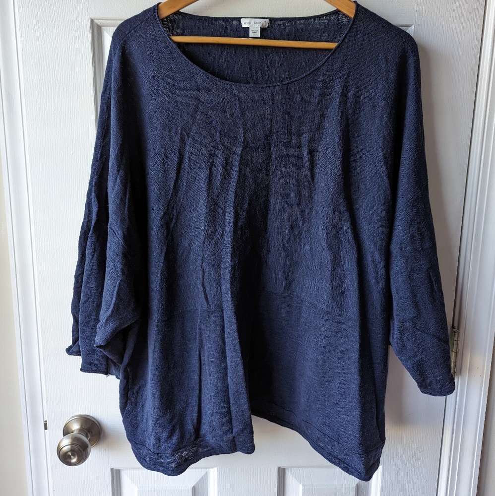 JJill Pure Jill kimono sleeve linen top